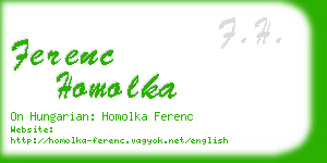 ferenc homolka business card